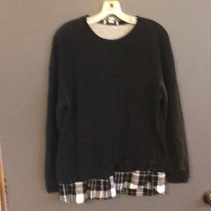 Layered look sweater